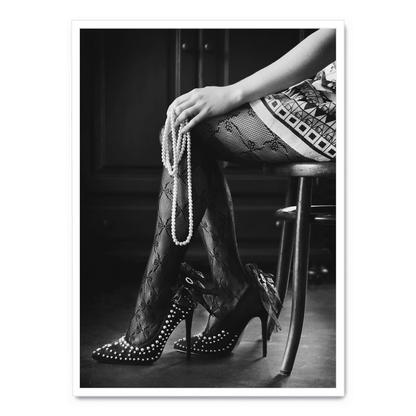 Elegant Woman in High Heels | Fashion Art Print Poster | Chic Wall Decor | Modern Home Design