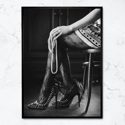 Elegant Woman in High Heels | Fashion Art Print Poster | Chic Wall Decor | Modern Home Design