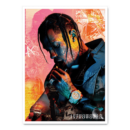 Travis Scott x Astroworld | Music Concert Poster | Album Art Decor | Wall Art for Home & Garden | Visual Artwork Display