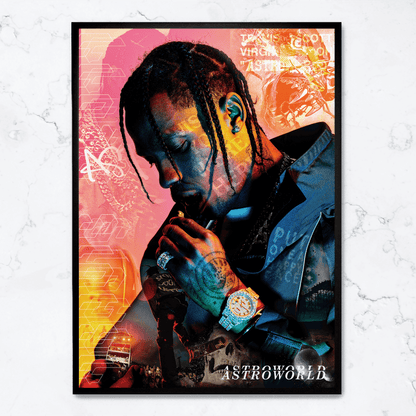 Travis Scott x Astroworld | Music Concert Poster | Album Art Decor | Wall Art for Home & Garden | Visual Artwork Display
