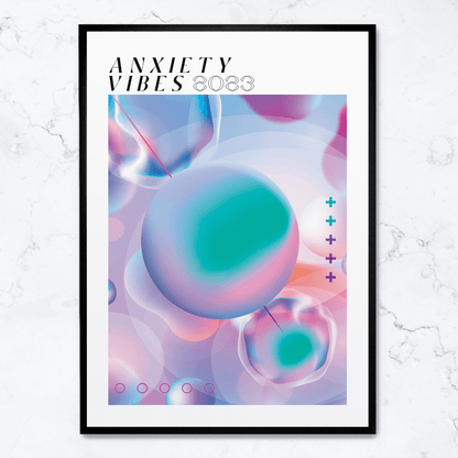 Anxiety Vibes | Modern Abstract Poster | Home Decor Artwork | Mental Health Art Print