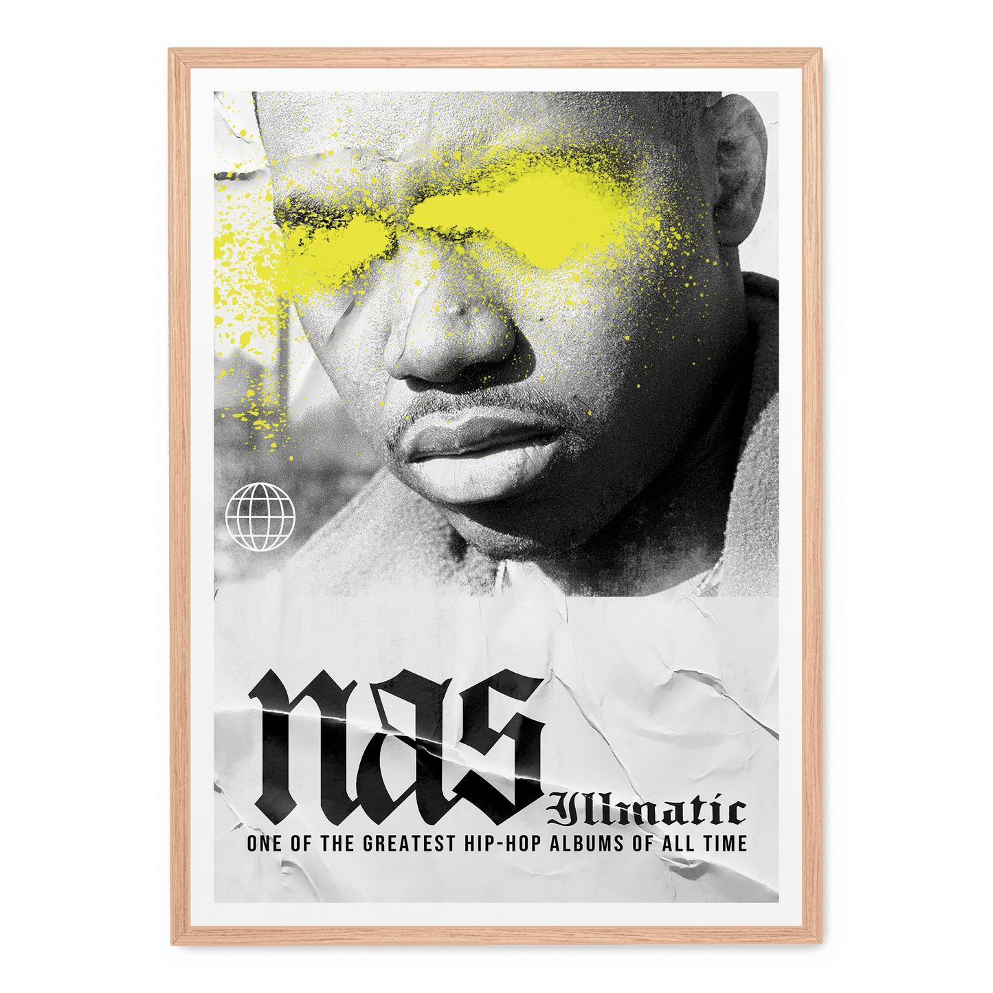 Nas | Illmatic Album | Music Legend Portrait Poster | Hip Hop Icon | Wall Art Decor