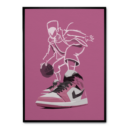 Nike Air Jordan Berry Poster | Limited Edition | Wall Art for Home & Garden Decor | Vivid Colors | Basketball Enthusiast Gift