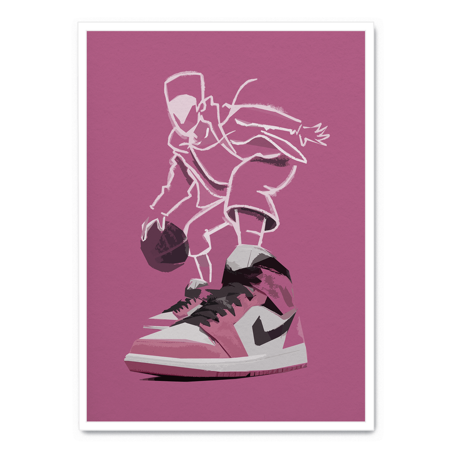 Nike Air Jordan Berry Poster | Limited Edition | Wall Art for Home & Garden Decor | Vivid Colors | Basketball Enthusiast Gift