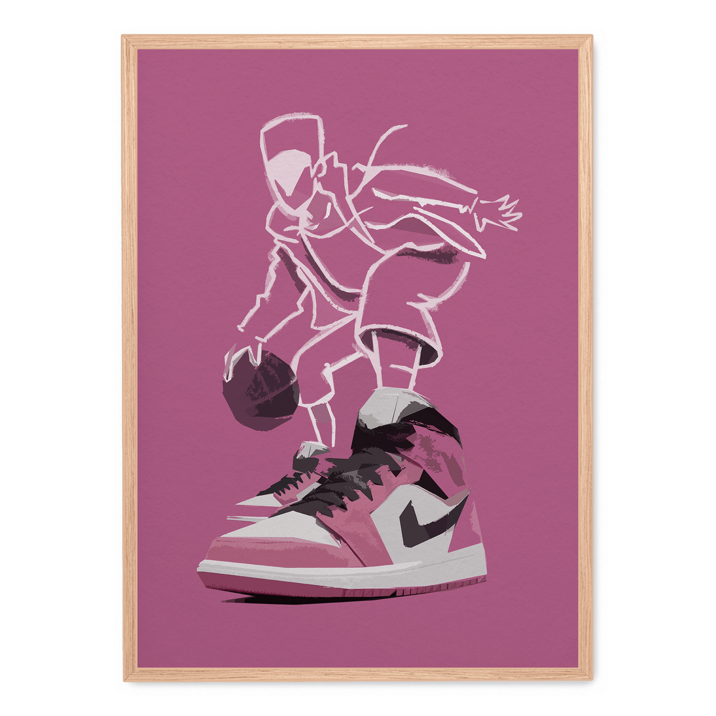 Nike Air Jordan Berry Poster | Limited Edition | Wall Art for Home & Garden Decor | Vivid Colors | Basketball Enthusiast Gift