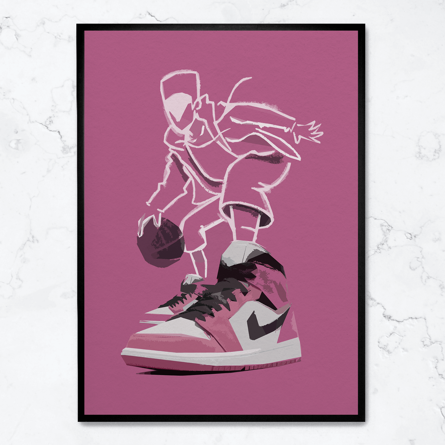 Nike Air Jordan Berry Poster | Limited Edition | Wall Art for Home & Garden Decor | Vivid Colors | Basketball Enthusiast Gift