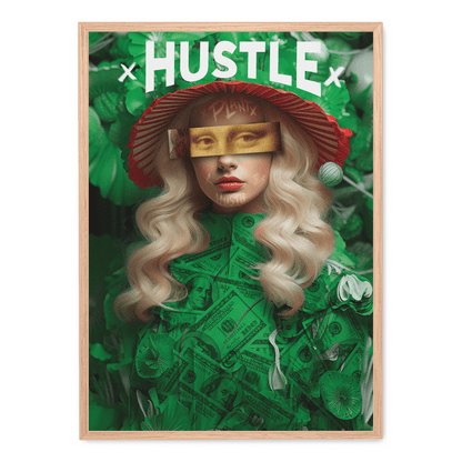 Hustle | Motivational Wall Art | Modern Office Poster | Inspiring Decor for Home & Office | Black and White Typography Poster | Inspirational Quote