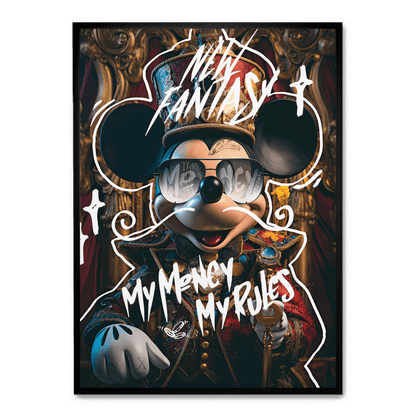 My Money My Rules Art | Motivational Poster | Home Wall Decor | Inspirational Quote | Modern Visual Artwork | Stylish Print | Office | Bedroom Wall Art
