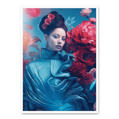 Oriental Blossom | Floral Art | Elegant Wall Decor | Nature-Inspired Poster | Vibrant Colors | Home and Garden Decor | Living Room | Bedroom | Large Size