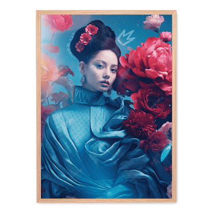 Oriental Blossom | Floral Art | Elegant Wall Decor | Nature-Inspired Poster | Vibrant Colors | Home and Garden Decor | Living Room | Bedroom | Large Size