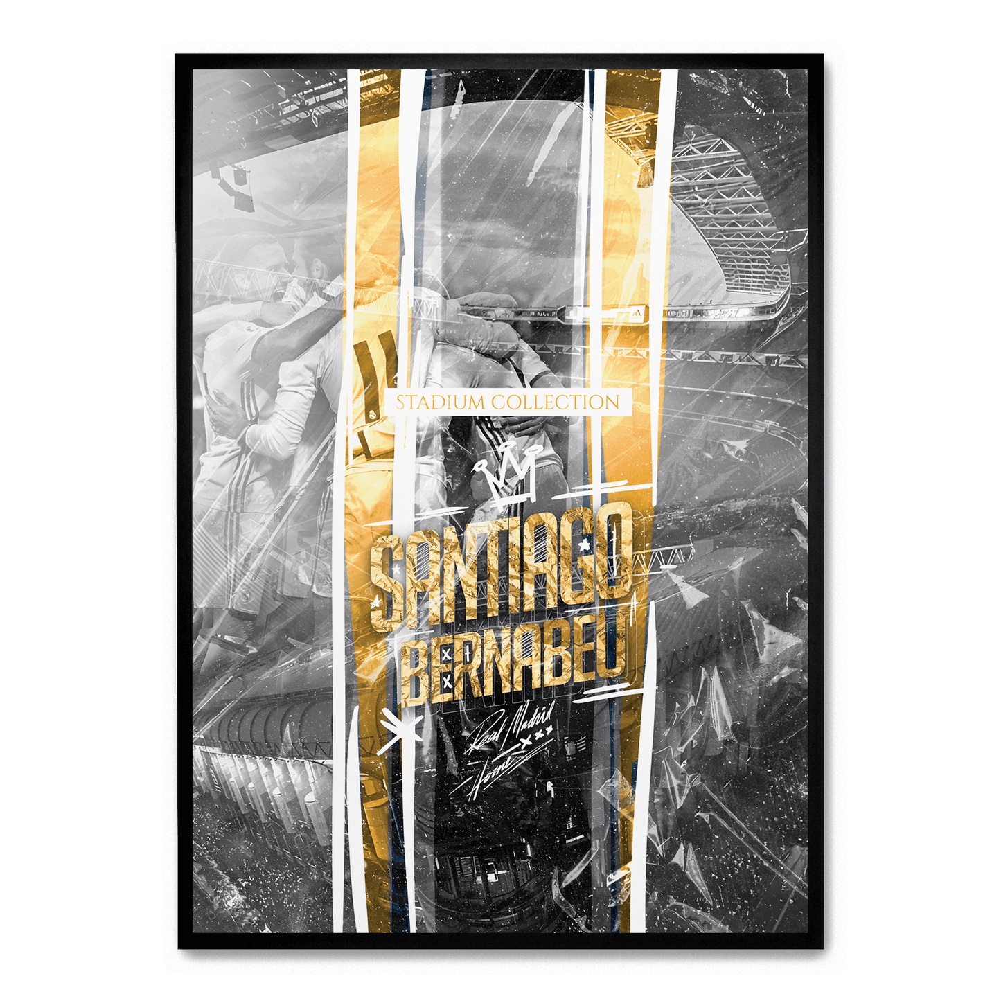 Santiago Bernabéu Stadium Poster | Football Art Print | Sports Stadium Wall Decor | Soccer Gift | Home & Garden Decorative Artwork