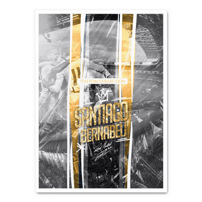 Santiago Bernabéu Stadium Poster | Football Art Print | Sports Stadium Wall Decor | Soccer Gift | Home & Garden Decorative Artwork