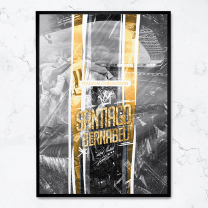 Santiago Bernabéu Stadium Poster | Football Art Print | Sports Stadium Wall Decor | Soccer Gift | Home & Garden Decorative Artwork