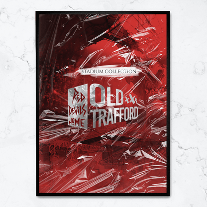 Old Trafford Stadium | Manchester United Wall Art | High-Quality Print | Football Fan Decor Poster | Home Decoration | Vintage Sports Poster | Office Decor | Gift for Soccer Enthusiasts
