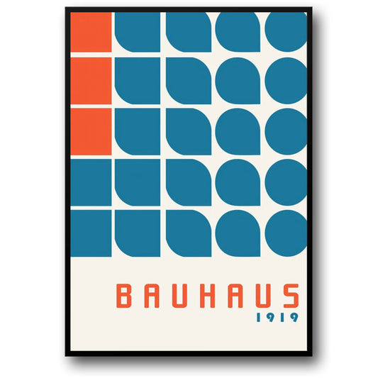 Bauhaus Poster | Blueprint Grid | Modern Art Decor | Wall Artwork | Geometric Design Print