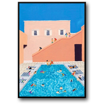 Afternoon at the Pool | Modern Pastel