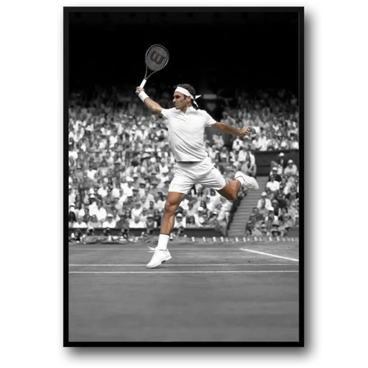 Roger Federer | Monochrome Tennis Art