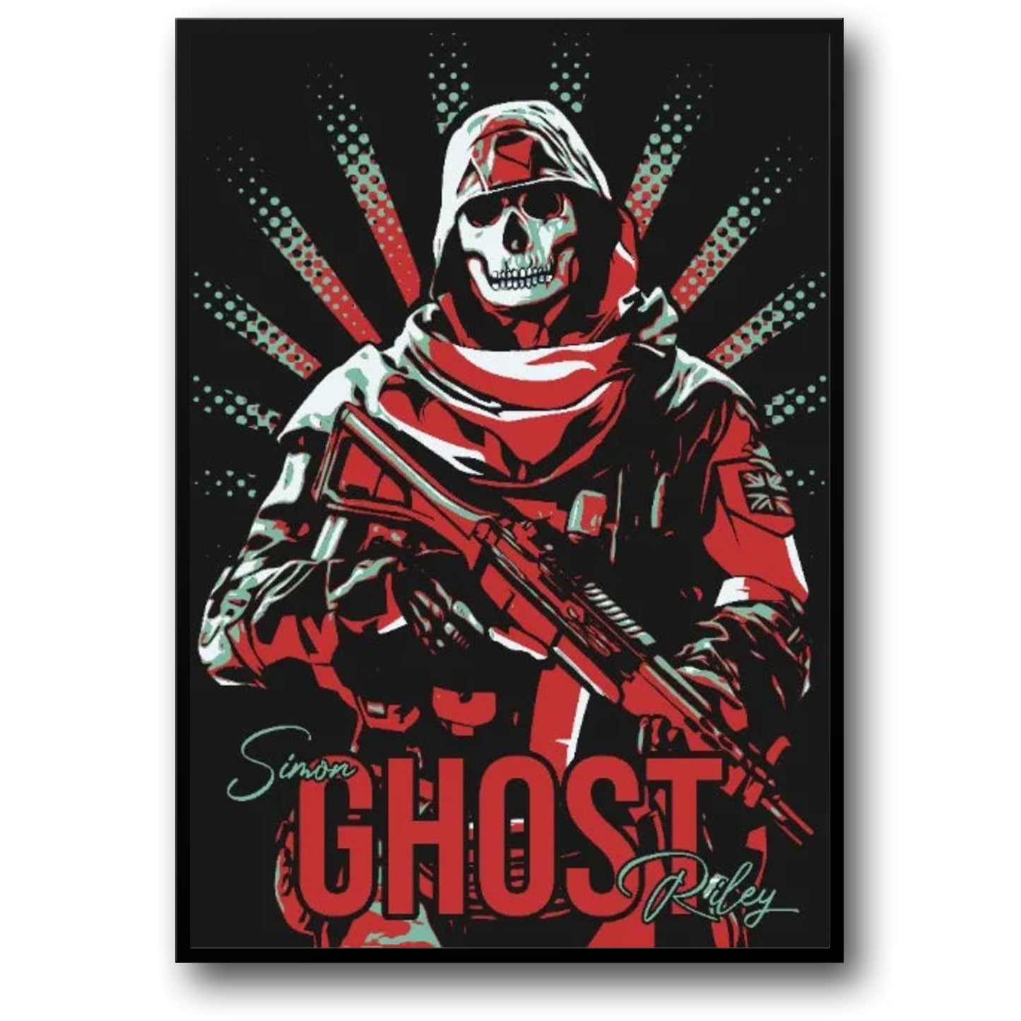 Ghost - Call of Duty | Game Art Canvas