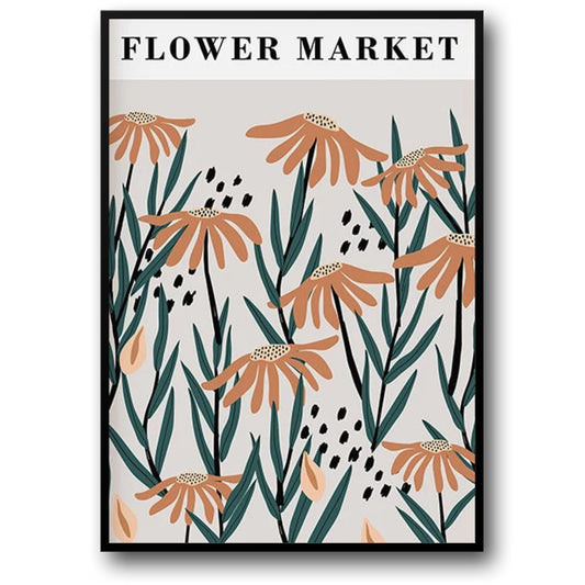 Spring Flower Market Poster | Wall Art | Vibrant Floral Decor | Home & Garden Artwork | Seasonal Botanical Print | Bright Colors | Nature-inspired Graphic | Flower Design | Visual Art for Living Space