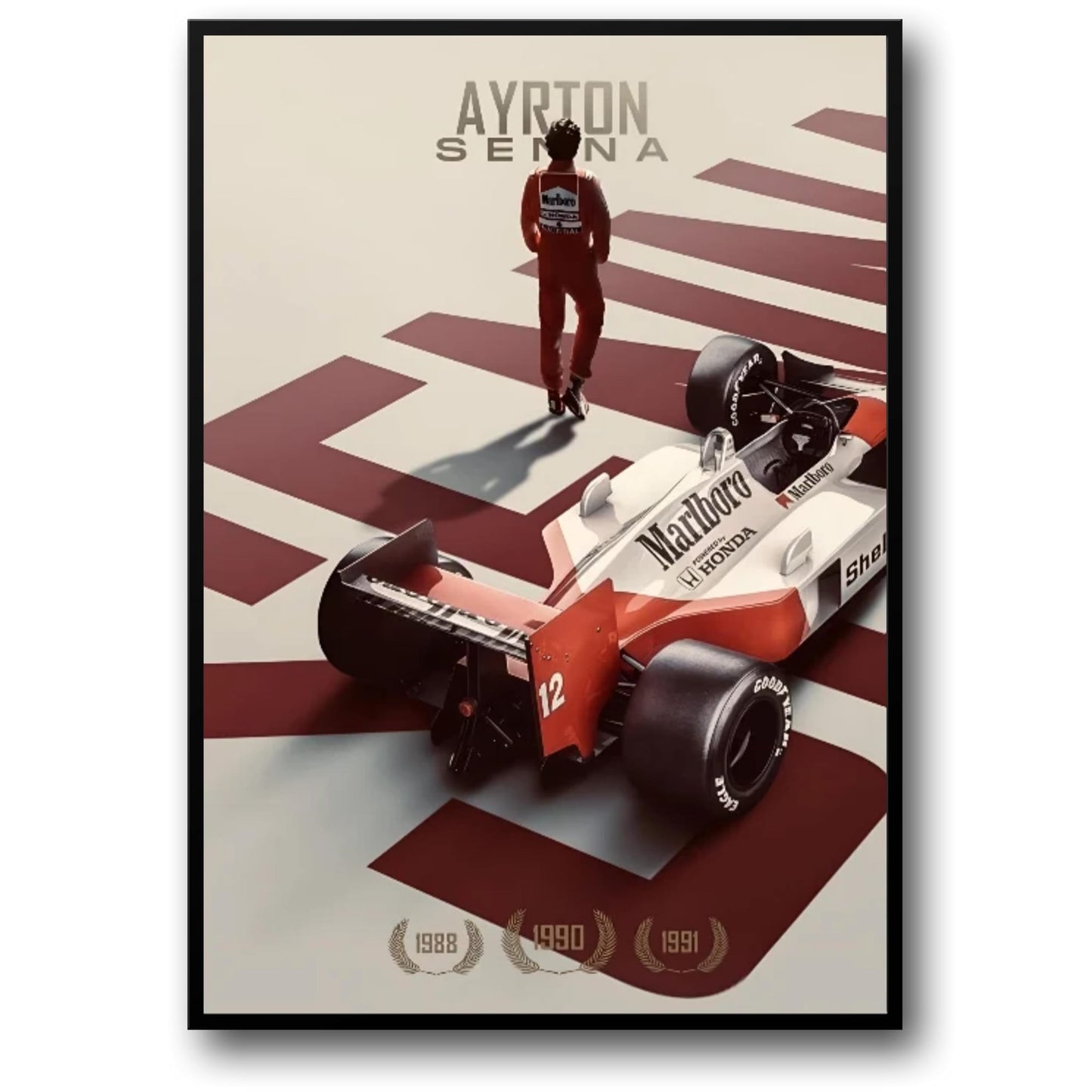 Ayrton Senna Racing Legend | Home Decor Artwork