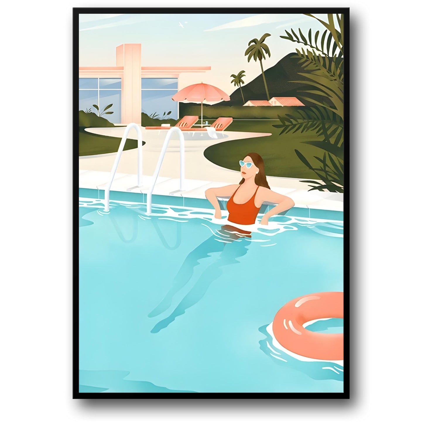 Serene Poolside Scene | Relax by the Pool