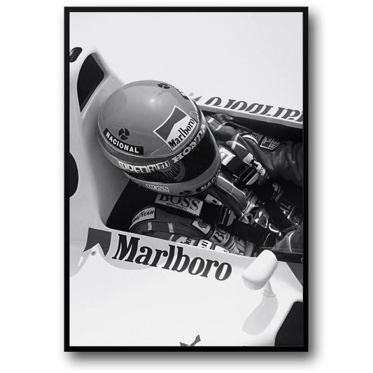 Vintage F1 Monaco Racing Poster | Black and White Sports Car Photo Canvas | Wall Art Decor