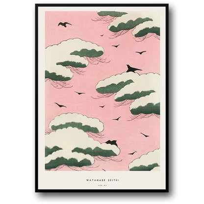 Watanabe Seitei | Pine Sky | Japanese Ukiyo-e Poster | Traditional Art Print | Home Decor