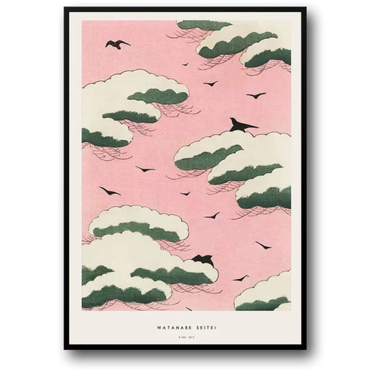 Watanabe Seitei | Pine Sky | Japanese Ukiyo-e Poster | Traditional Art Print | Home Decor