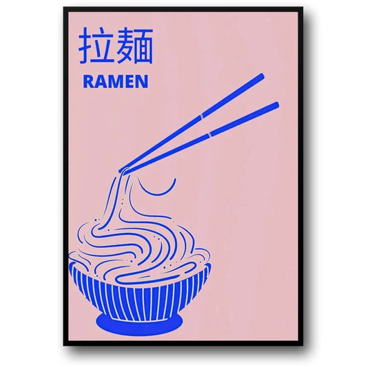 Ramen Noodles Poster | Vibrant Japanese Cuisine Art | Home & Garden Wall Decor | Unique Kitchen Art Print | Modern Dining Room Poster | Asian Food Enthusiast Gift Idea