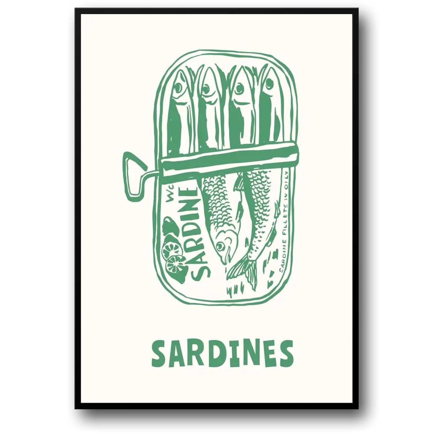 Lemon and Sardines | Fresh Artwork Poster