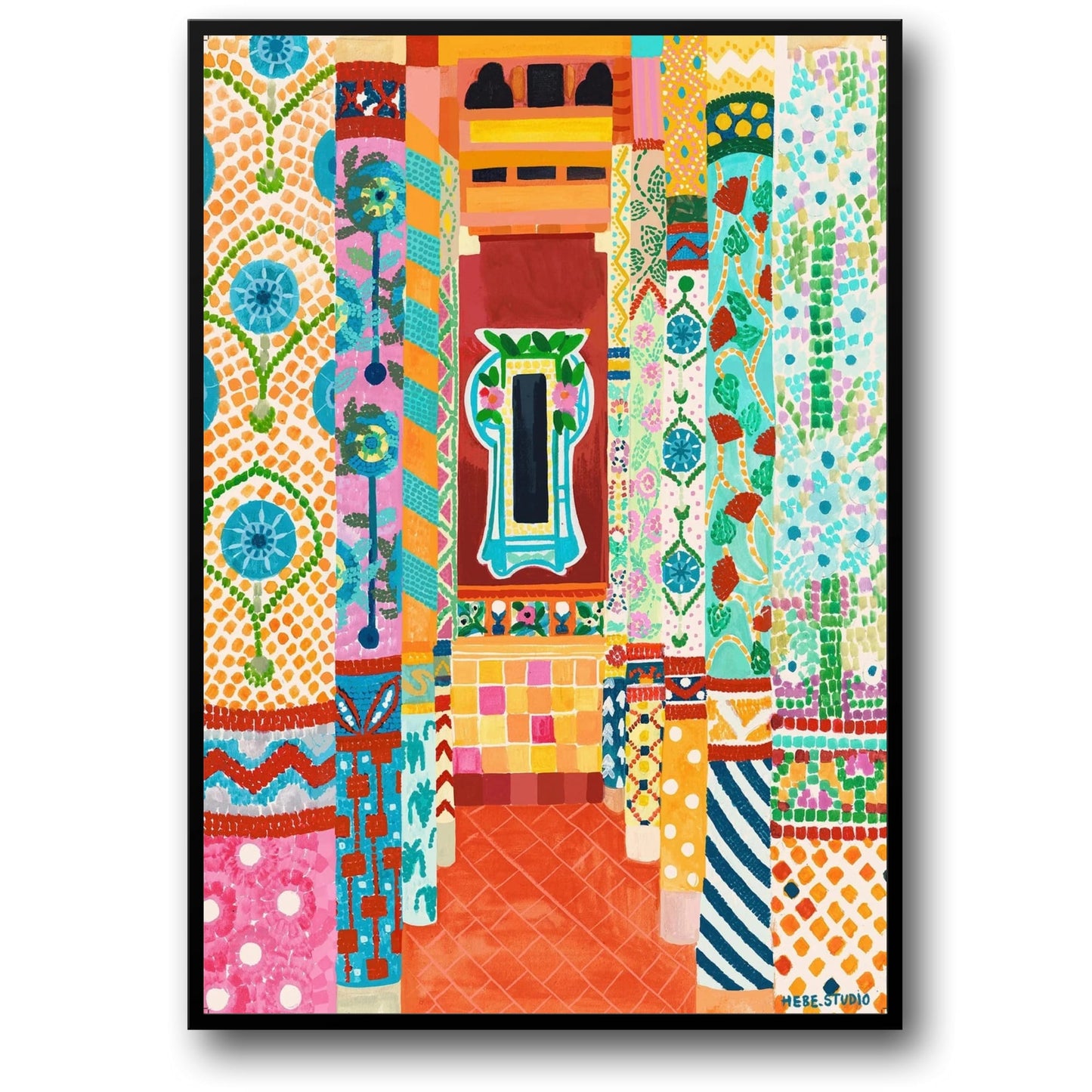 abstract india landscape poster