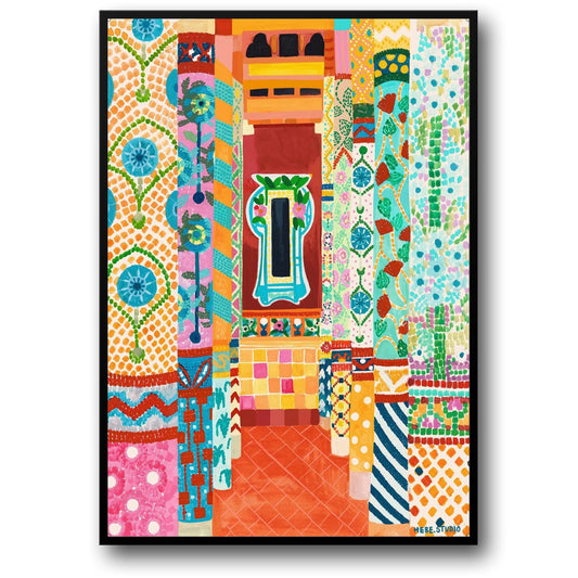 abstract india landscape poster