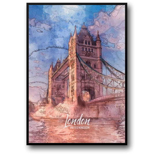 Tower Bridge | London | United Kingdom | Victorian Era Engineering | British Architectural Icons | Historical Bridges Posters
