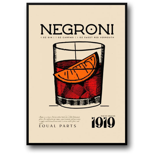 Negroni Cocktail | Classic 1919 Vintage Style