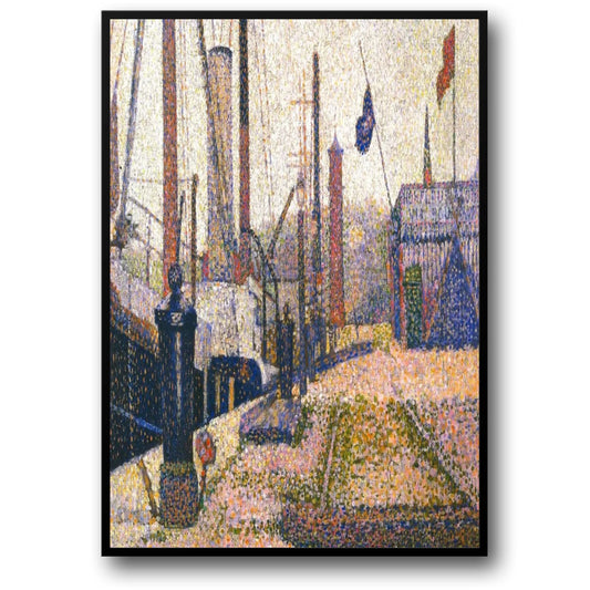 George Seurat Poster | La Maria, Honfleur | Fine Art Wall Decor | Impressionist Art Print | Home or Office Decor