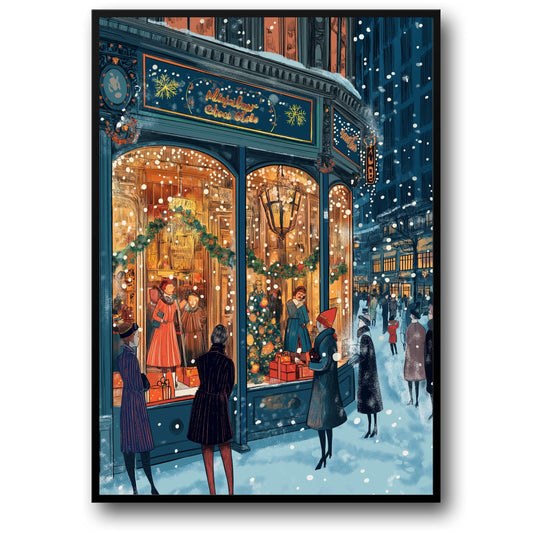 Charming Winter Scene | Festive City | Vintage Holiday