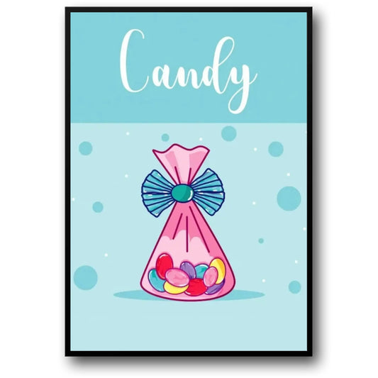 Bag of Skittles Poster | Colorful Candy Art Print | Home Decor Wall Art | Rainbow Candy Poster for Kitchen or Living Room | Vibrant Skittles Art Display