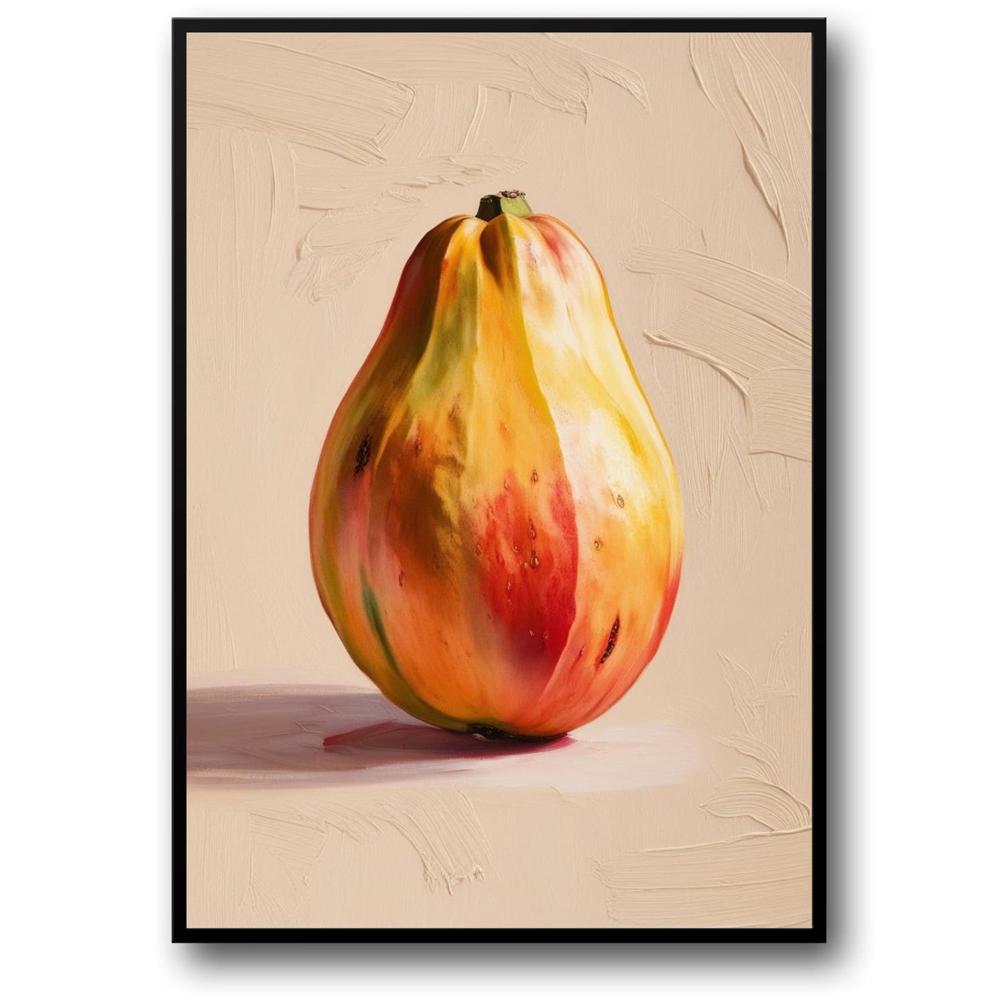Papaya Botanical Print | Vibrant Nature Illustration