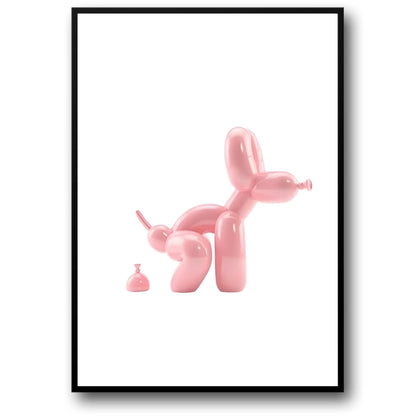 Abstract Balloon Dog | Pop Art | Modern Bathroom Decor