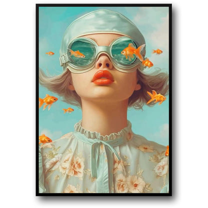 Aquatic Daydream | Floral Girl | Serene Aquamarine