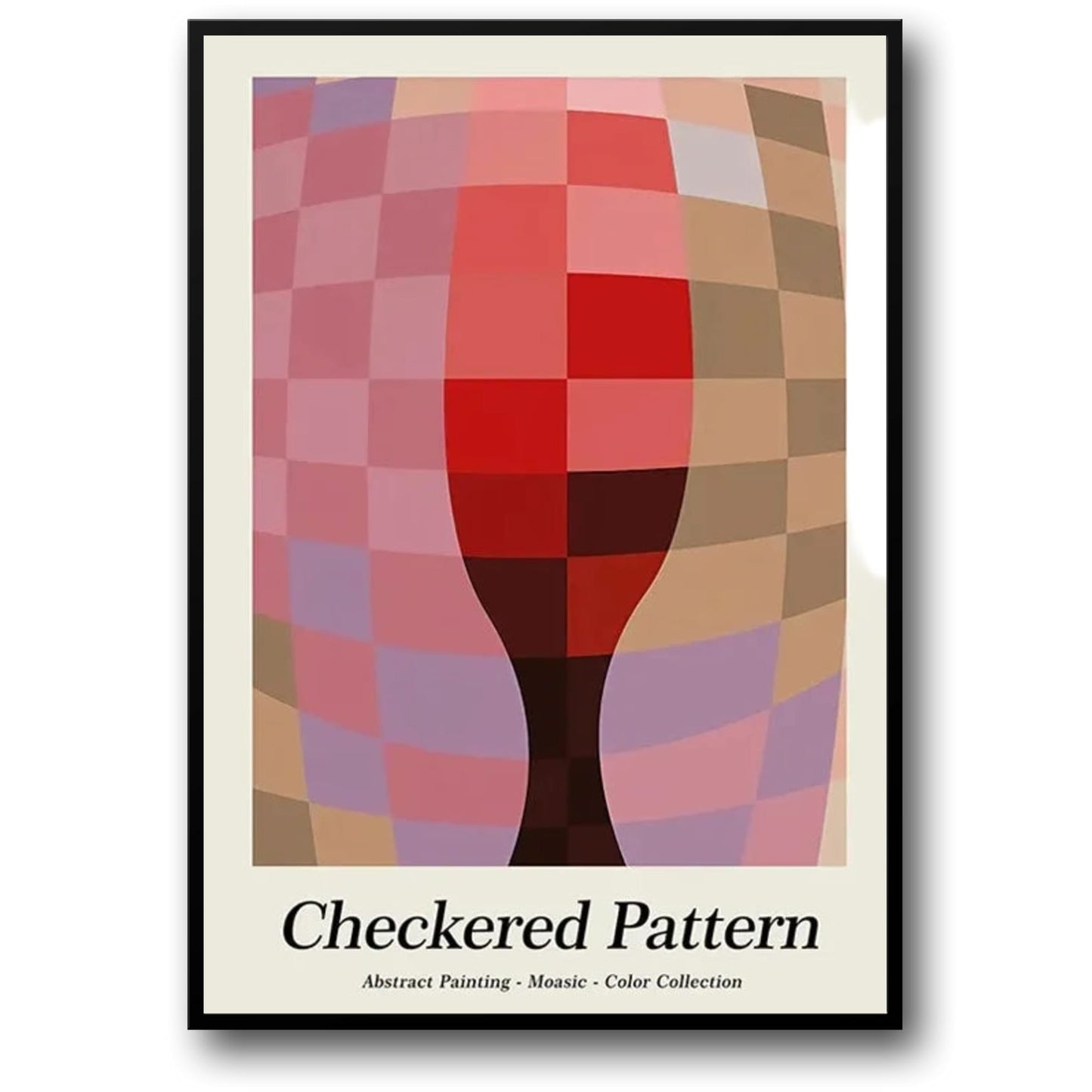 Checkered Pattern | Hidden Glass | Iconic Poster Collection | Celebrating Artistic Expression Across Styles and Eras