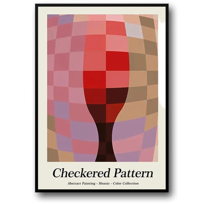 Checkered Pattern | Hidden Glass | Iconic Poster Collection | Celebrating Artistic Expression Across Styles and Eras