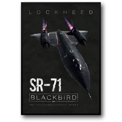 Lockheed SR-71 Blackbird Aircraft Poster | Aviation Wall Art | High-quality Print for Home Decor Enthusiasts