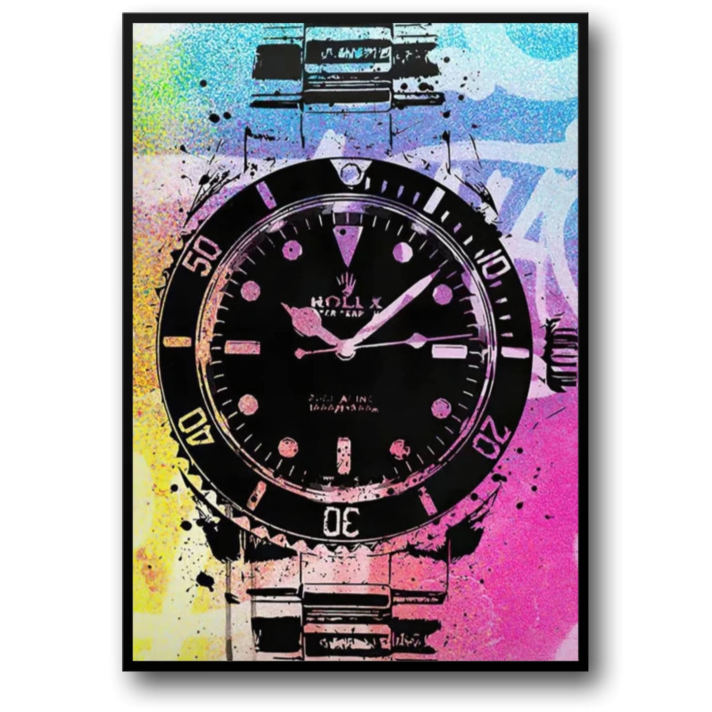 Rainbow Graffiti Timepiece | Colorful Urban Rolex Design