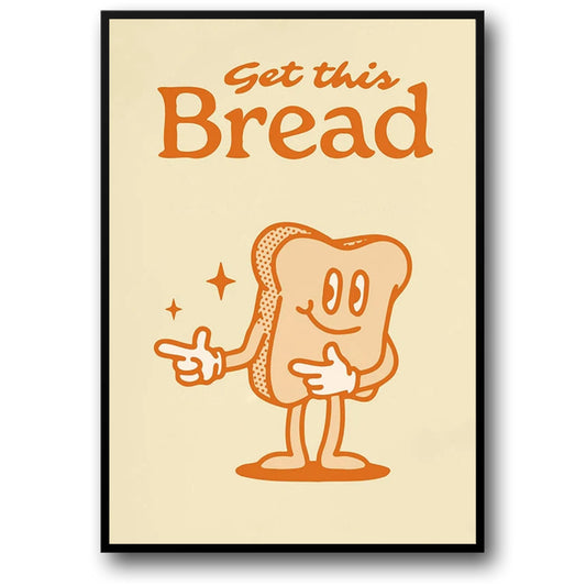 More Espresso Less Depresso | Retro Cartoon Character | Wall Art Poster | Canvas Painting Room Decor | Record Player Theme | Home Decor