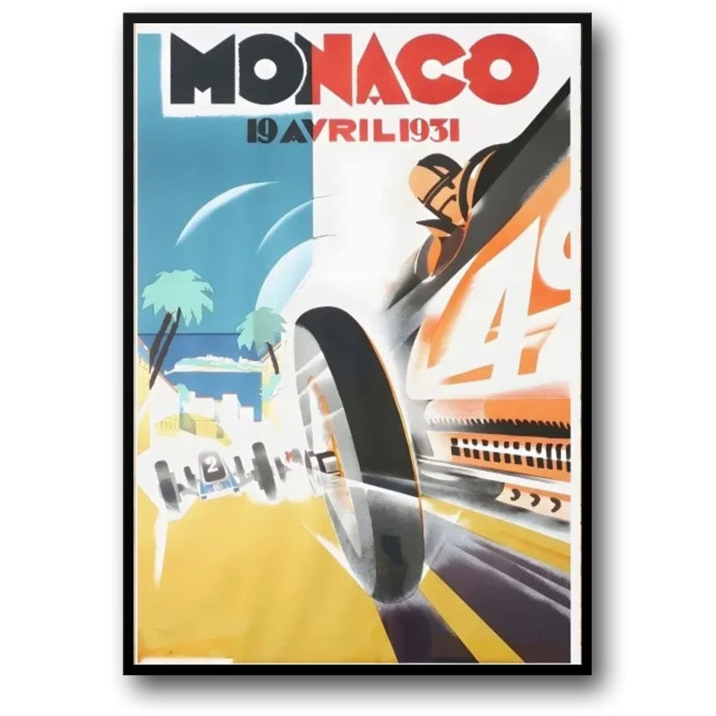 Vintage 1931 Monaco Grand Prix | Classic Race Car Art