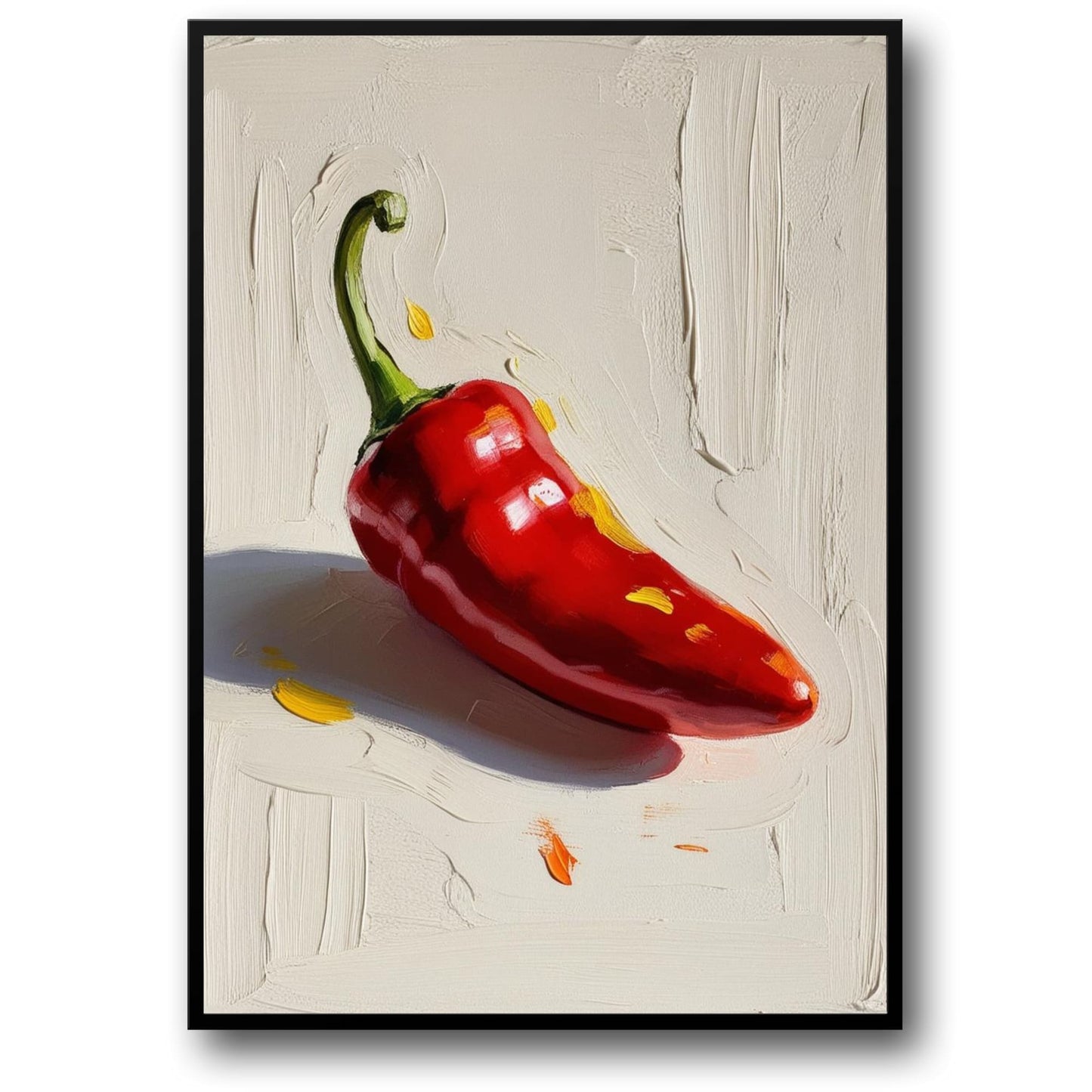 Colorful Pepper Illustration | Modern Kitchen Decor