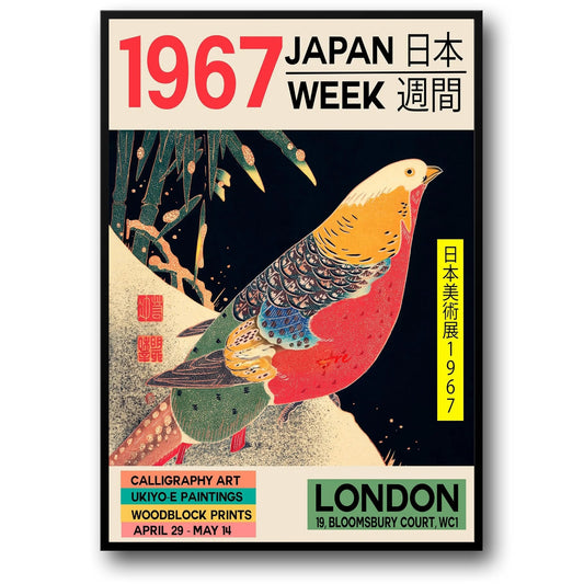 1967 Japan Week London Poster | Celebrating Japanese Culture | Traditional Art Forms | Japanese Art Decor