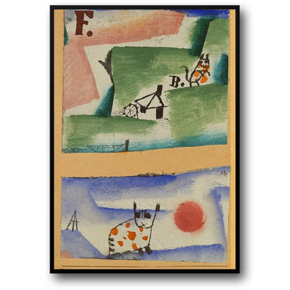 Paul Klee | Tomcat's Turf | Abstract Cat Illustration