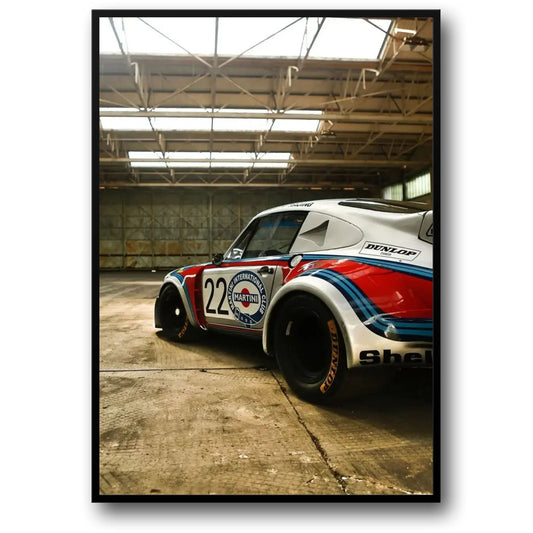 80s Retro Racing Car | Martini Club Design | Vintage Motorsport Art